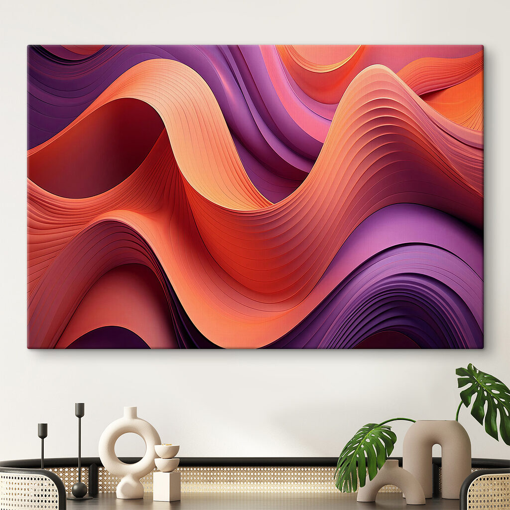 A colorful waves of paper A colorful waves of paper
