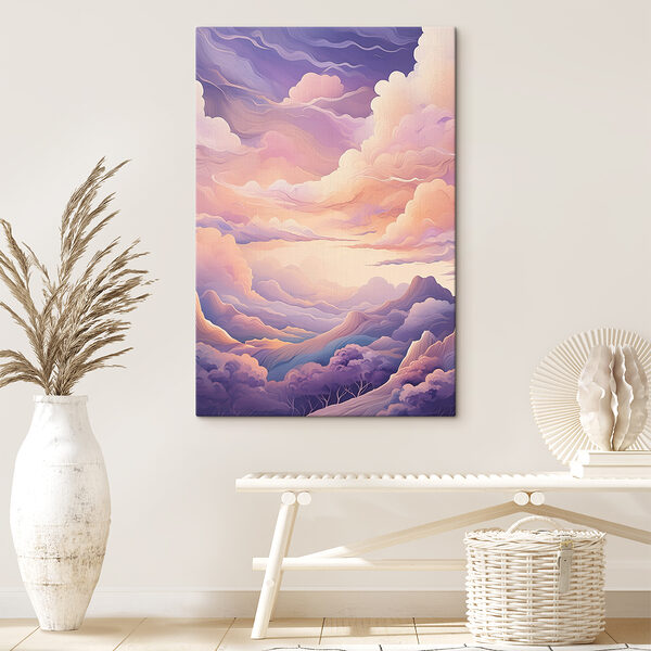 Cuadros Un cuadro de nubes y montañas