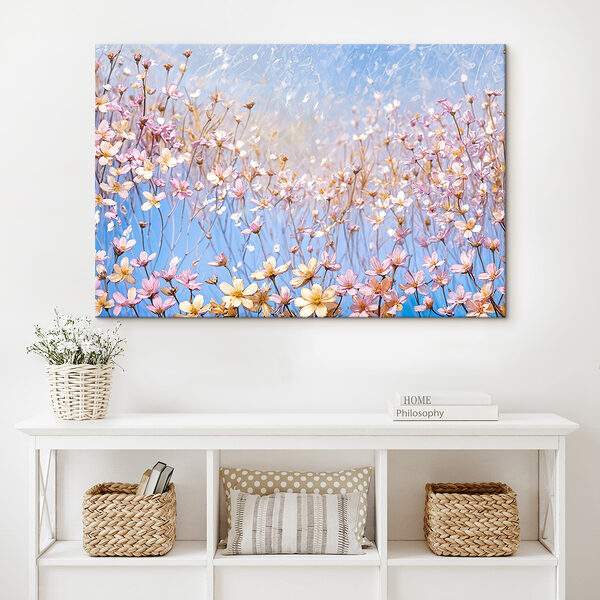 A group of flowers on a clear surface A group of flowers on a clear surface