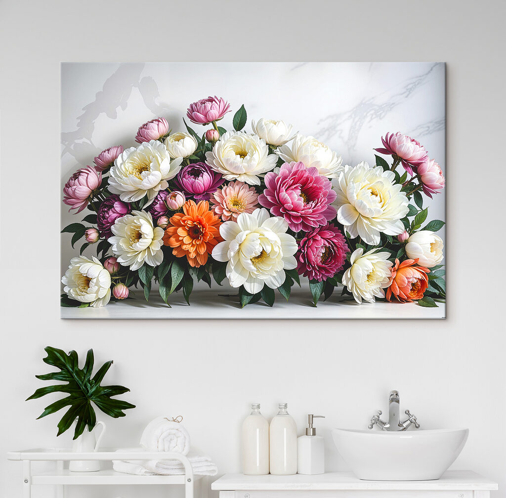 A group of flowers on a table