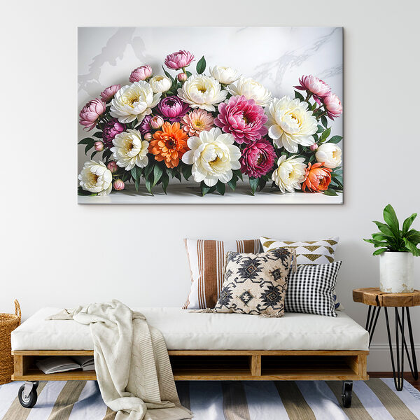 A group of flowers on a table