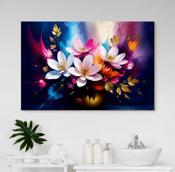 A colorful flowers in a vase