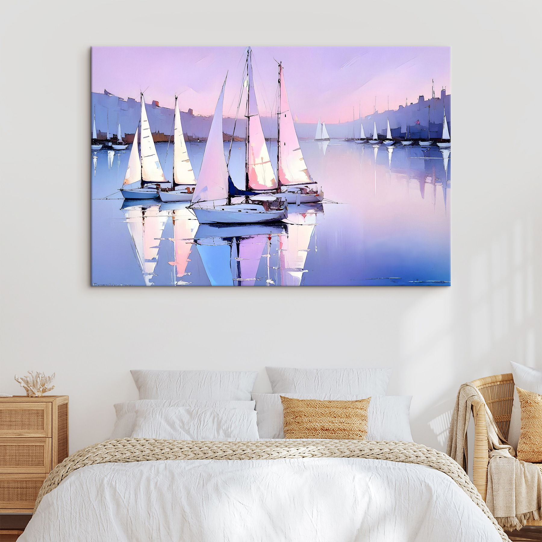 A group of sailboats on water A group of sailboats on water