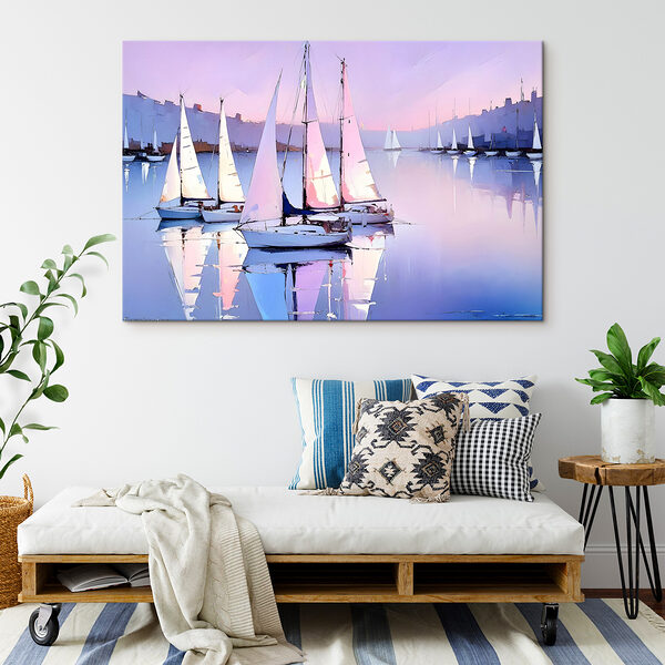 A group of sailboats on water A group of sailboats on water