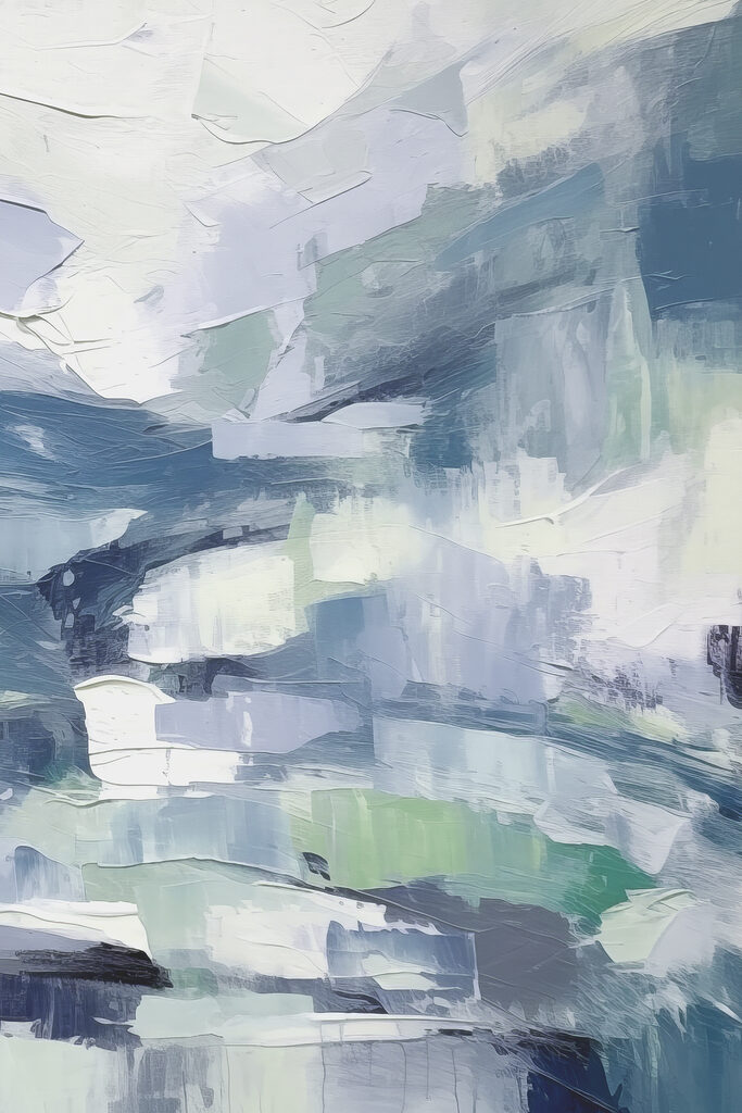 A close up of a painting