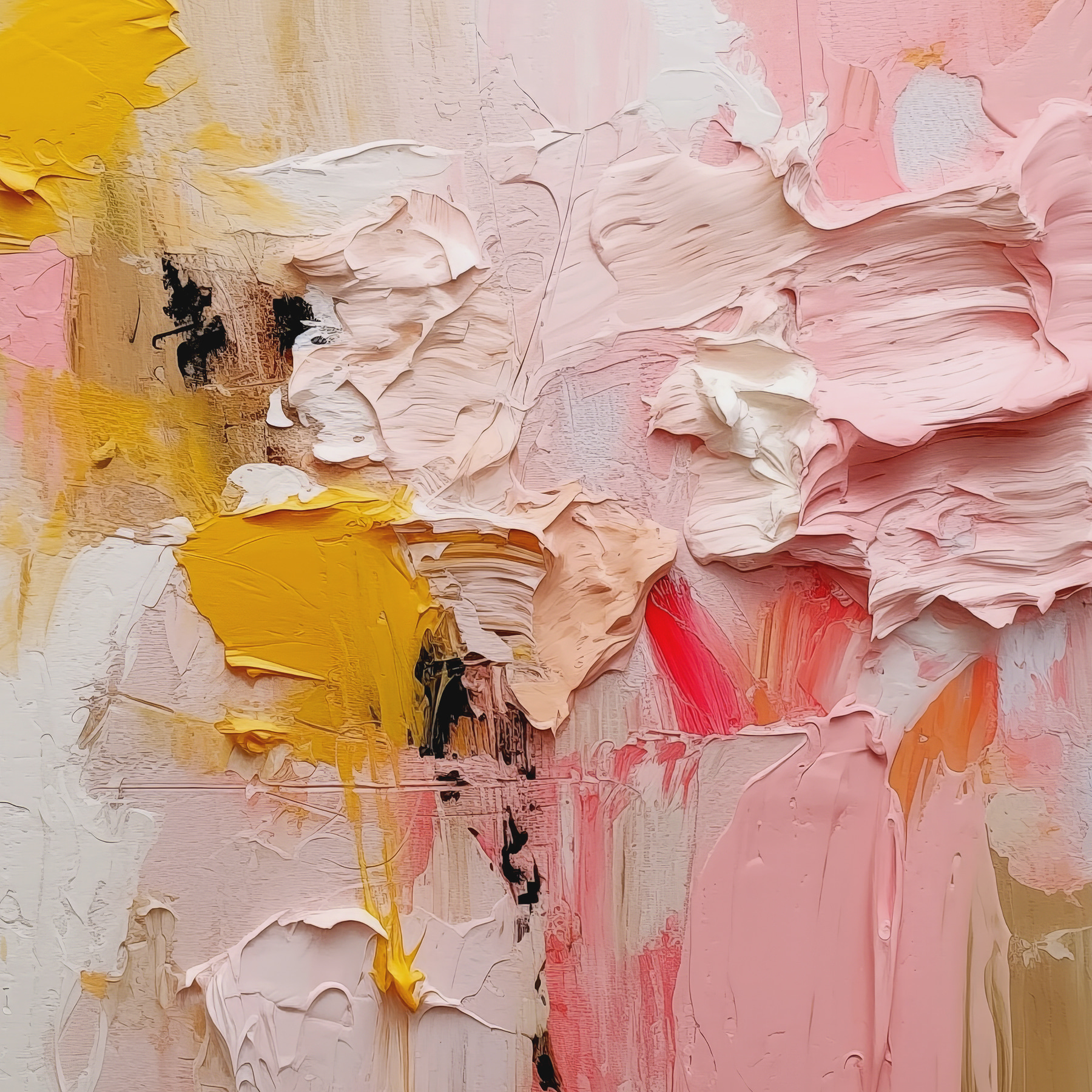 A close up of a painting