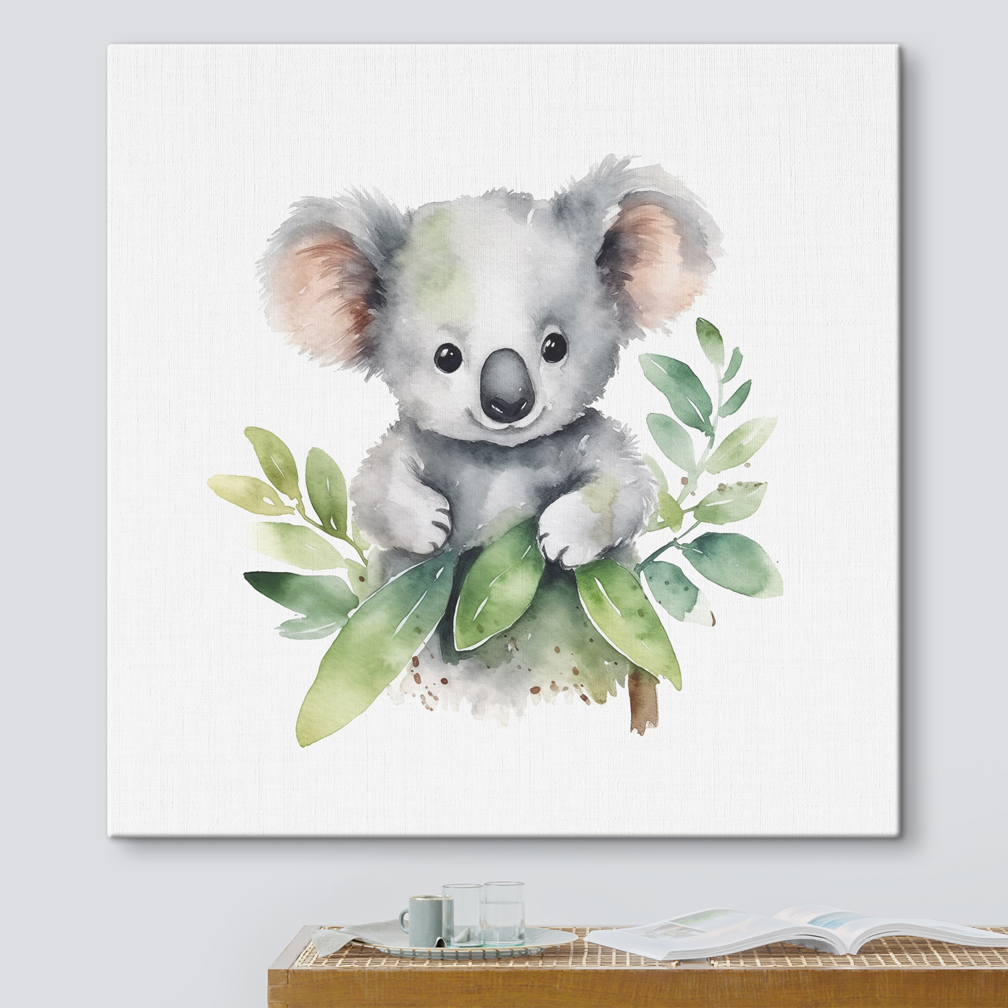 s38919piq21m - Un koala con unas hojas en las manos - tegory