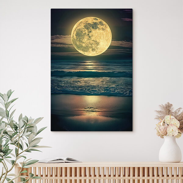 Cuadros Una luna sobre el océano