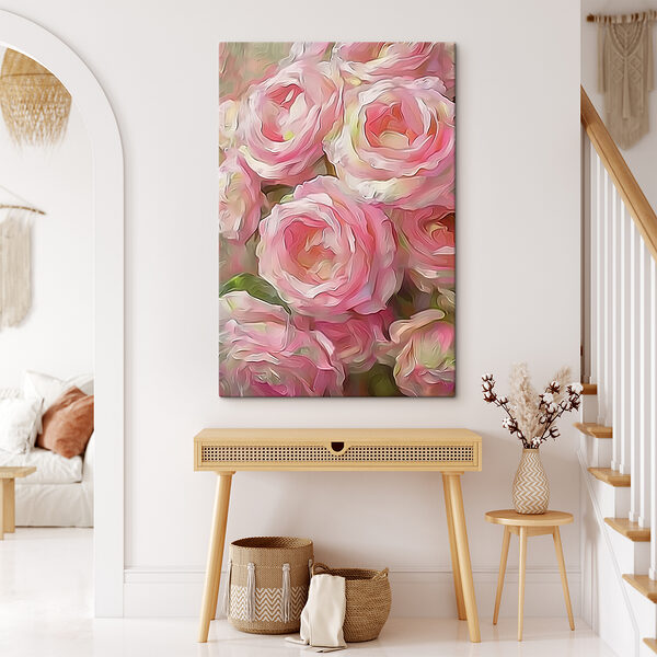 Cuadros Un primer plano de un ramo de flores rosas