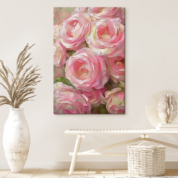 A close up of a bunch of pink flowers