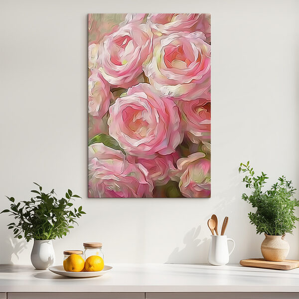 A close up of a bunch of pink flowers
