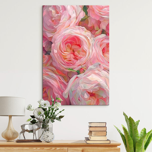 Cuadros Un primer plano de un ramo de flores rosas