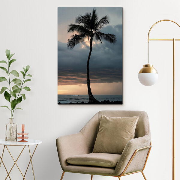 Cuadros Una palmera al atardecer (SKU: s38877) Cuadros Cuadros Una palmera al atardecer (SKU: s38877)