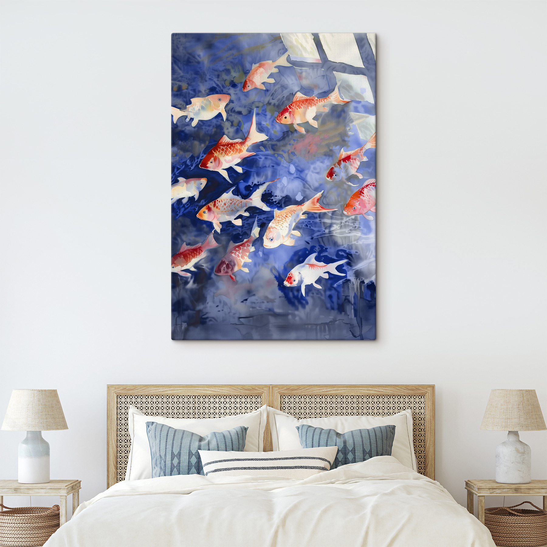 A group of fish swimming in water