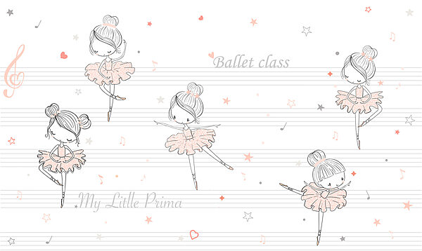 A group of cartoon girls dancing on a musical note