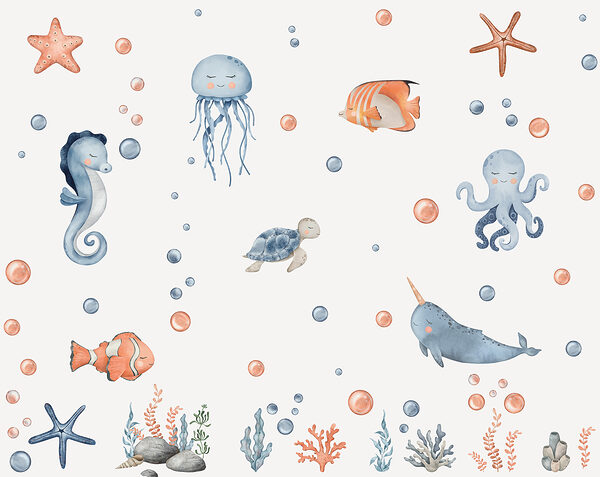 Un grupo de animales marinos Un grupo de animales marinos