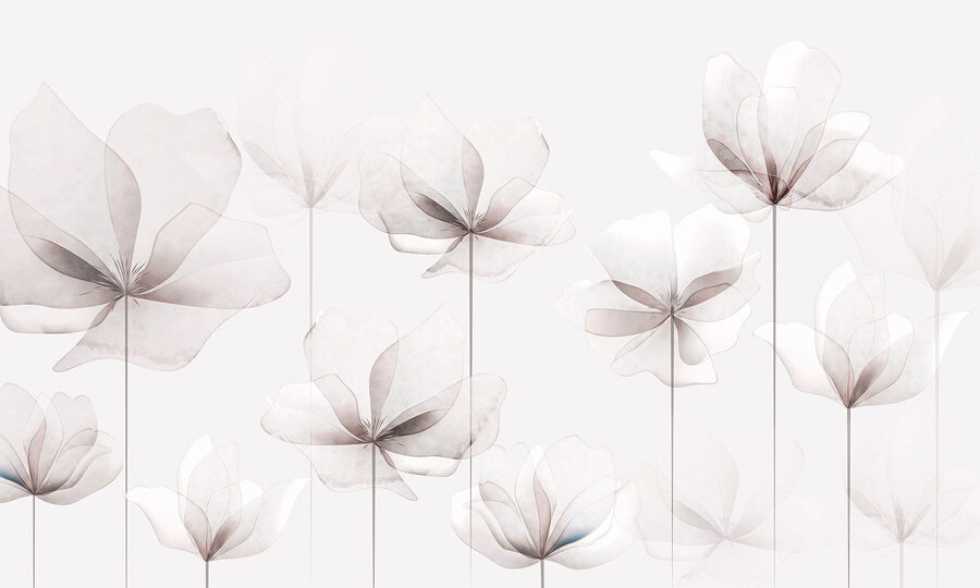 Un grupo de flores blancas