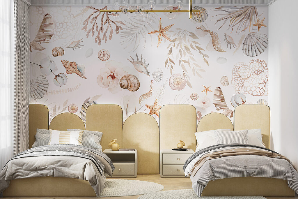 A watercolor sea life pattern A watercolor sea life pattern