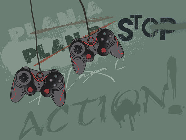 A video game controller from a string