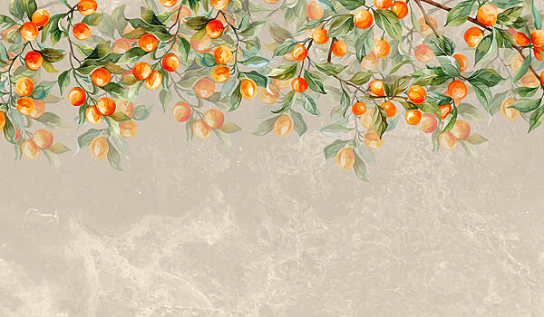 Un cuadro de naranjas en un árbol Un cuadro de naranjas en un árbol
