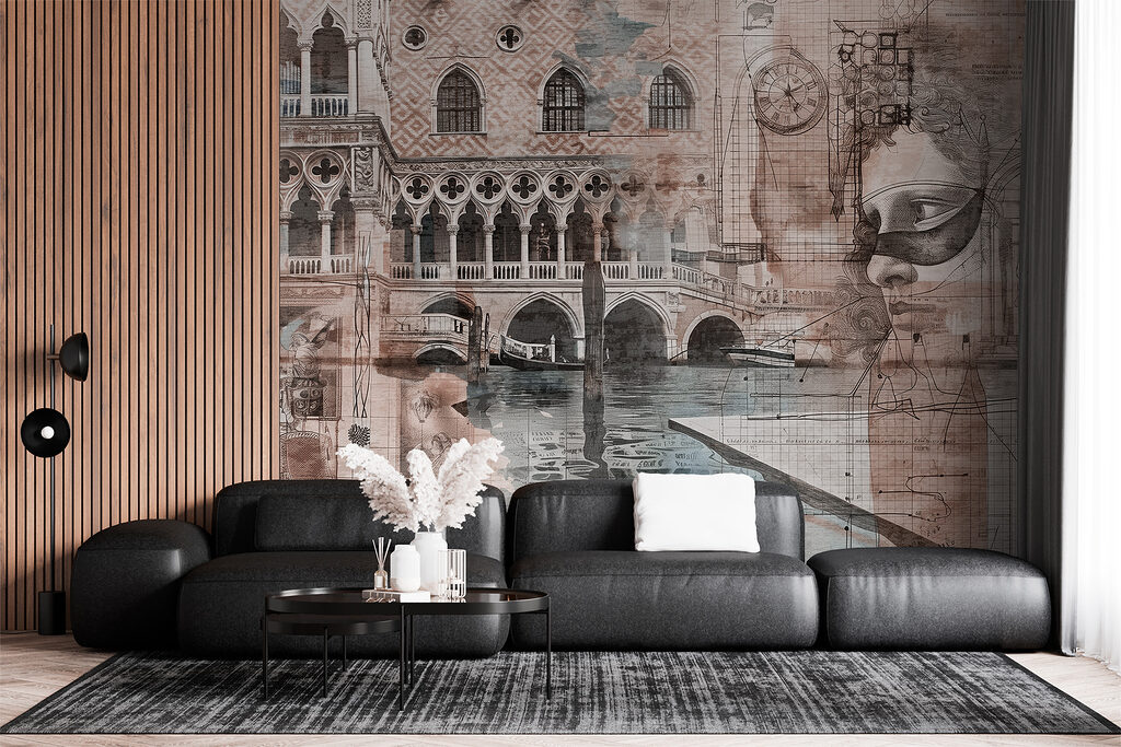 A collage of a building and a bridge A collage of a building and a bridge