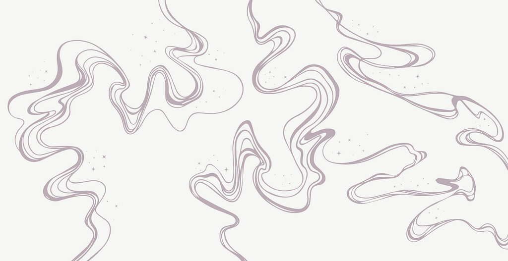 A white background with purple lines