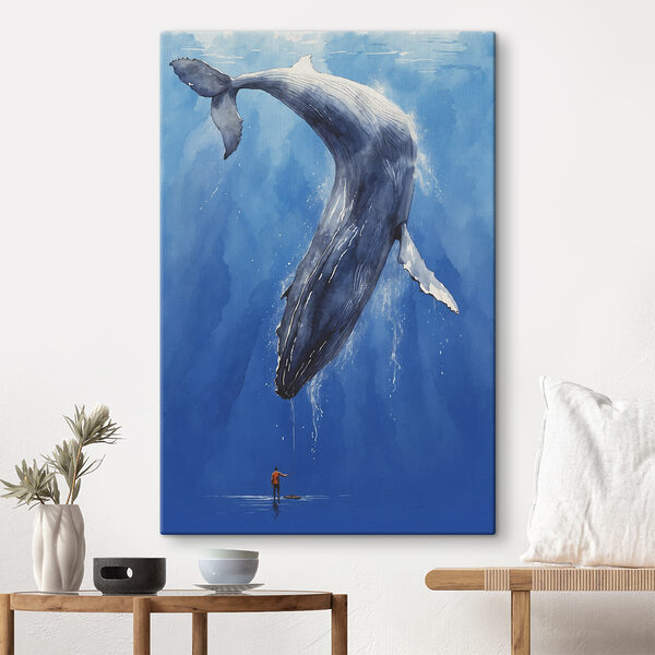 Cuadros Una ballena nadando en el agua (SKU: s38849) Cuadros Cuadros Una ballena nadando en el agua (SKU: s38849)