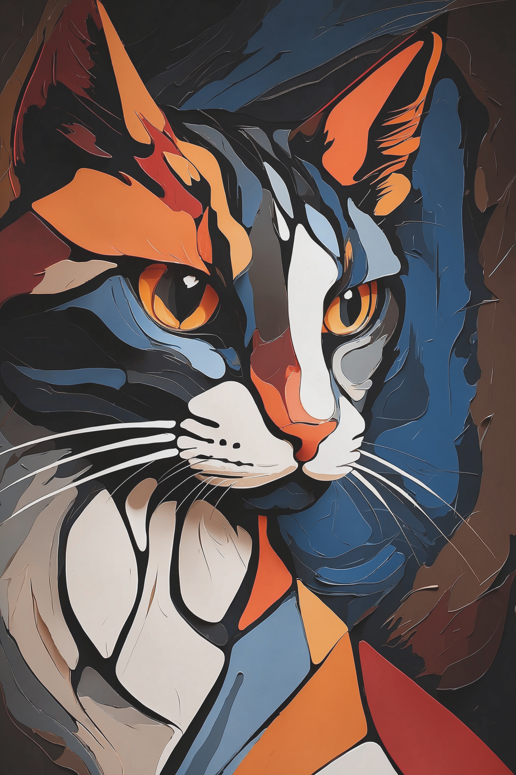 A cat with orange eyes A cat with orange eyes