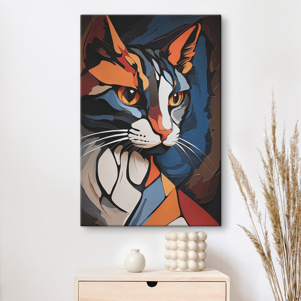 A cat with orange eyes A cat with orange eyes