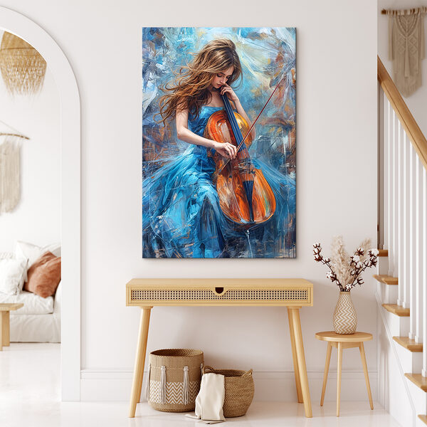 Cuadros Una mujer tocando el violonchelo (SKU: s38956) Cuadros Cuadros Una mujer tocando el violonchelo (SKU: s38956)