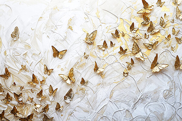 Butterflies dancing on textured canvas Butterflies dancing on textured canvas
