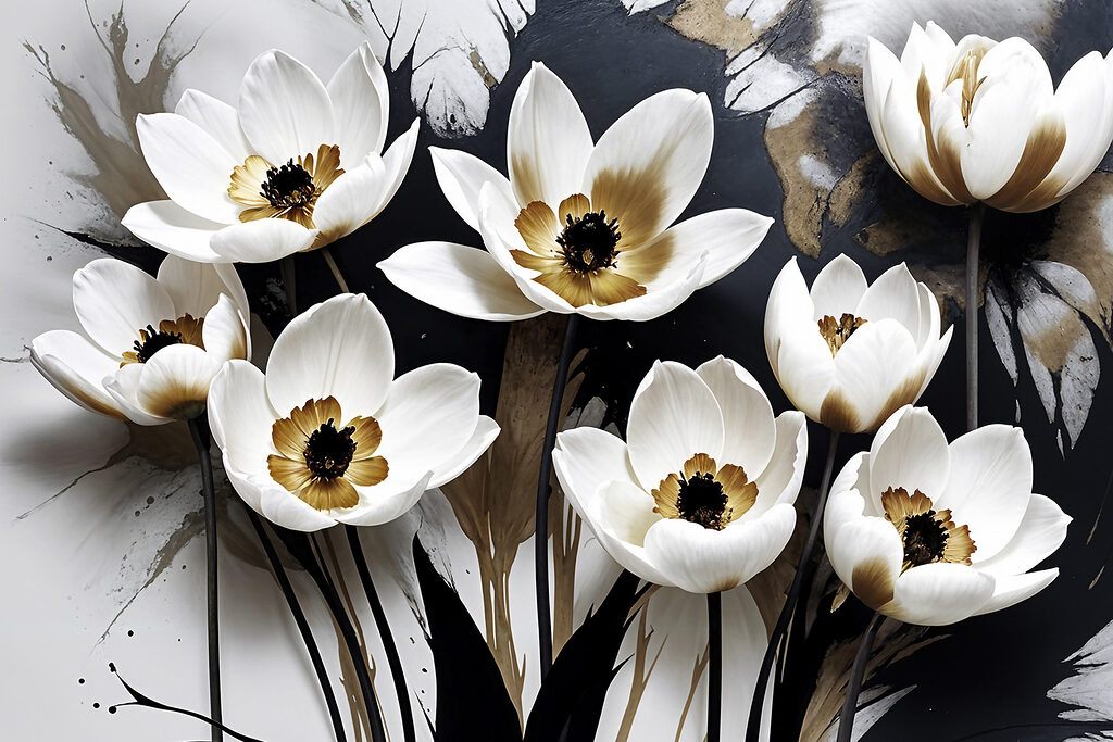 A group of white flowers
