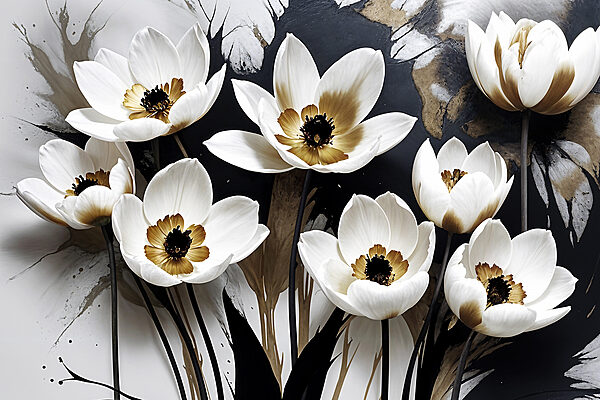 A group of white flowers