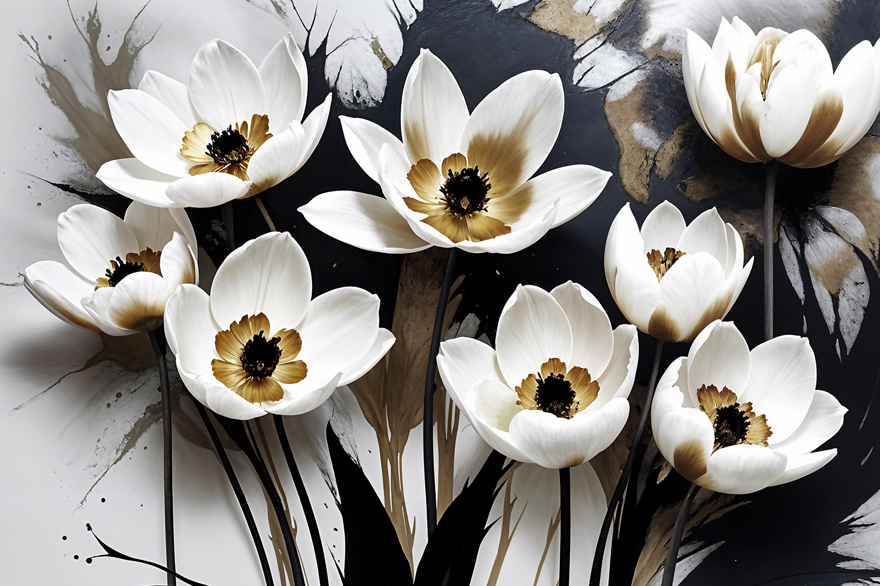A group of white flowers