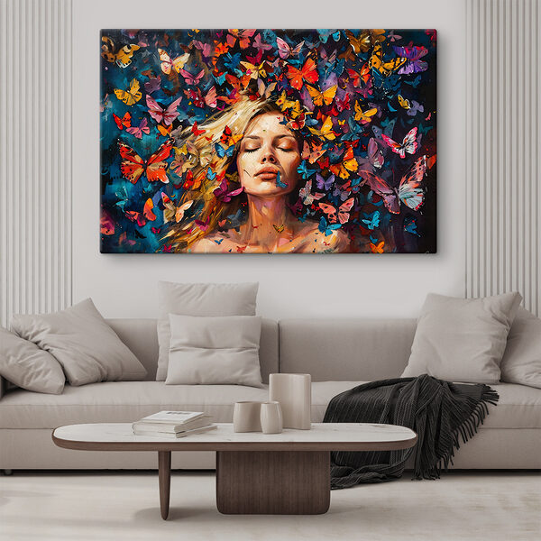 Cuadros Una mujer rodeada de mariposas (SKU: s38972) Cuadros Cuadros Una mujer rodeada de mariposas (SKU: s38972)