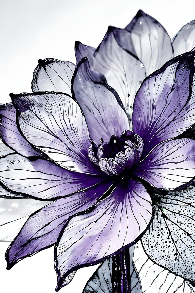 A close up of a flower