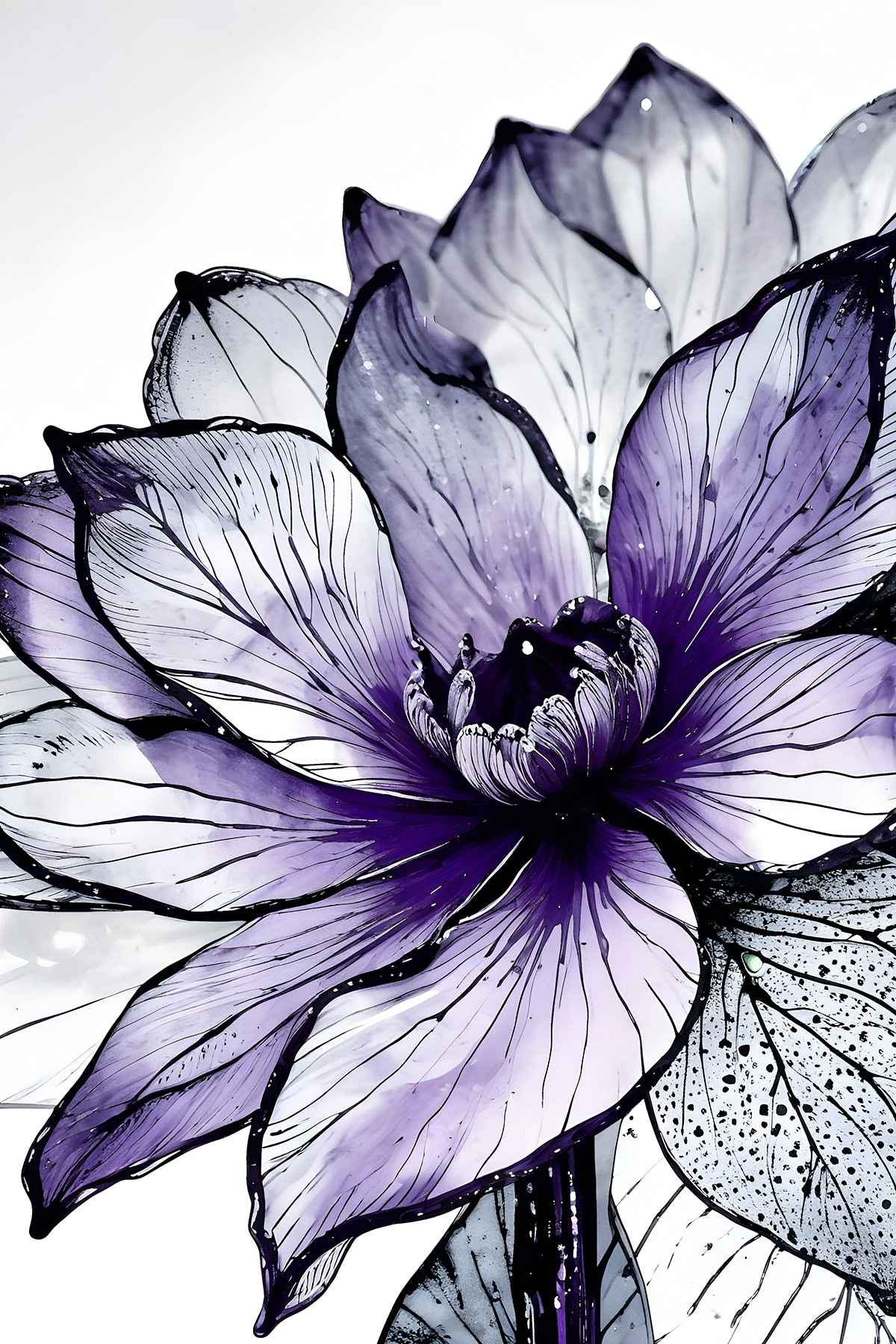 A close up of a flower