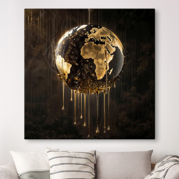 Cuadros Cuadros Un globo del que gotea líquido (SKU: s38983)