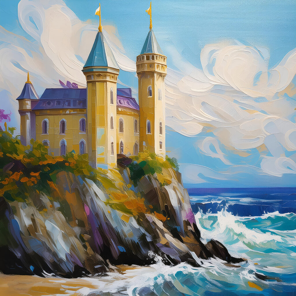 A castle on a cliff A castle on a cliff