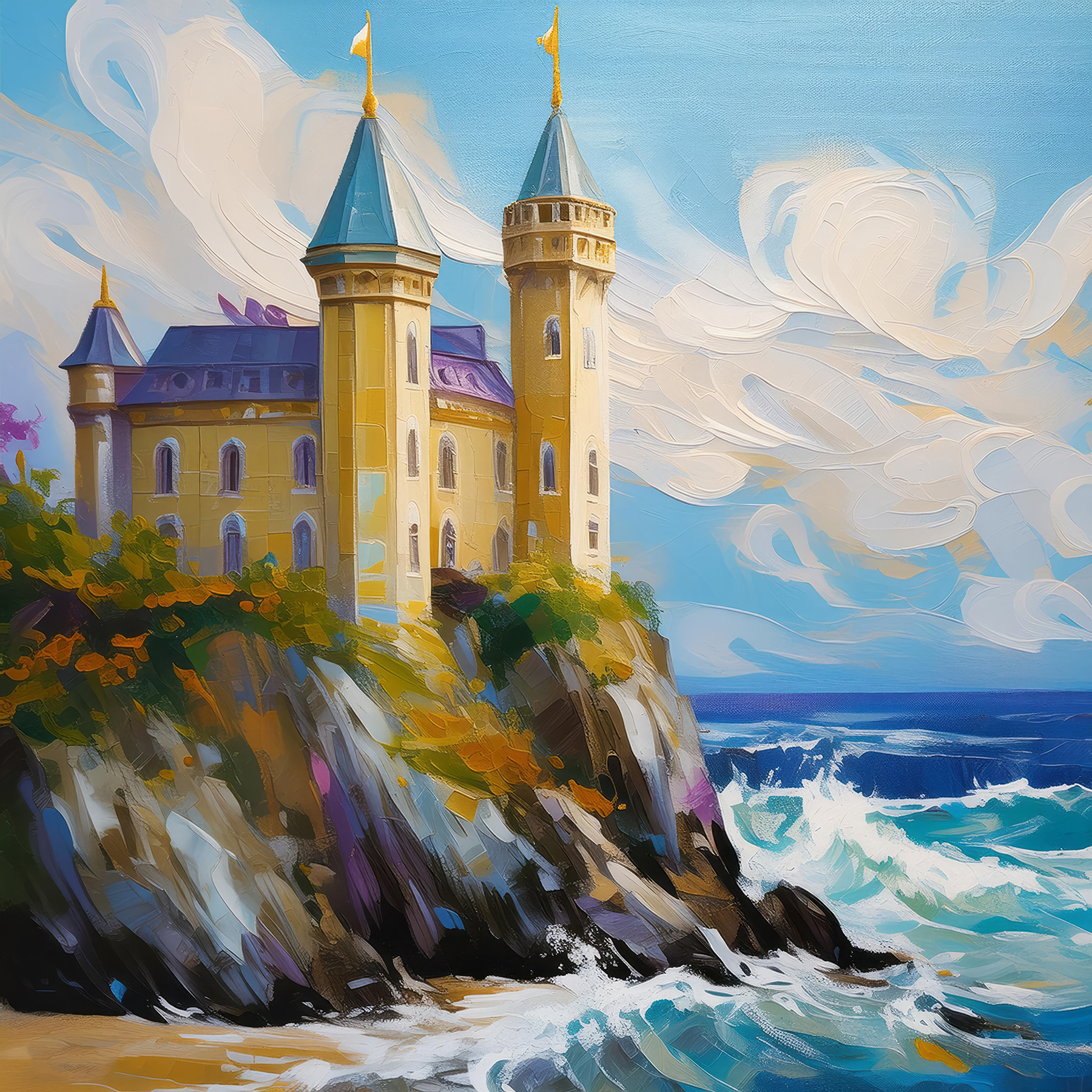 A castle on a cliff A castle on a cliff