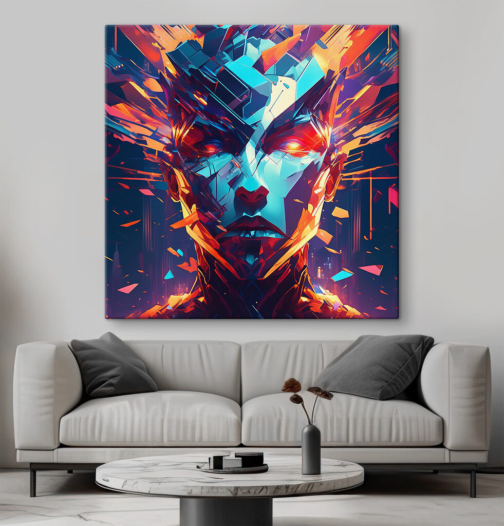 A digital art of a woman