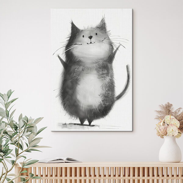 Cuadros Un gato con las patas levantadas (SKU: s38864) Cuadros Cuadros Un gato con las patas levantadas (SKU: s38864)