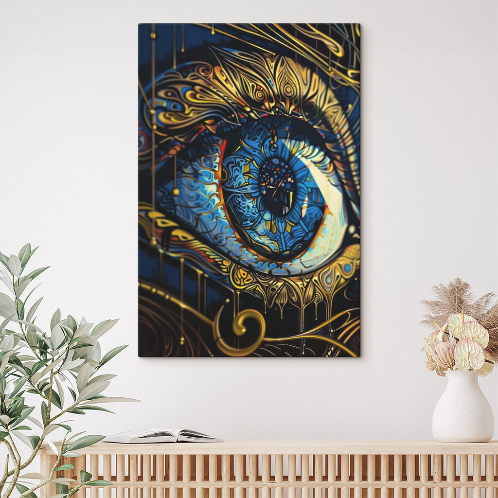 A close up of an eye
