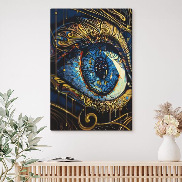 A close up of an eye
