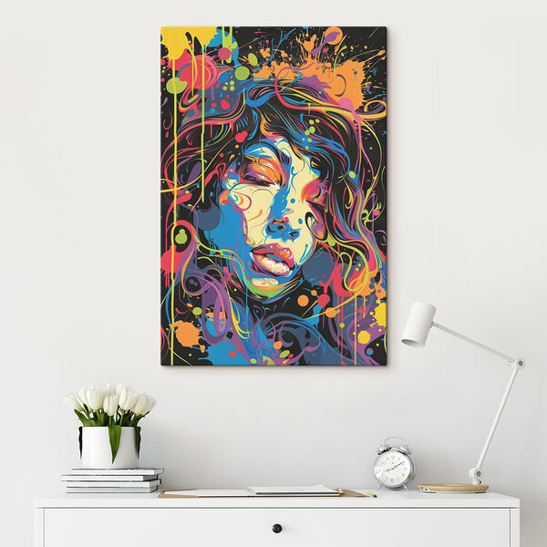 Cuadros Una mujer con el pelo de colores (SKU: s39034) Cuadros Cuadros Una mujer con el pelo de colores (SKU: s39034)