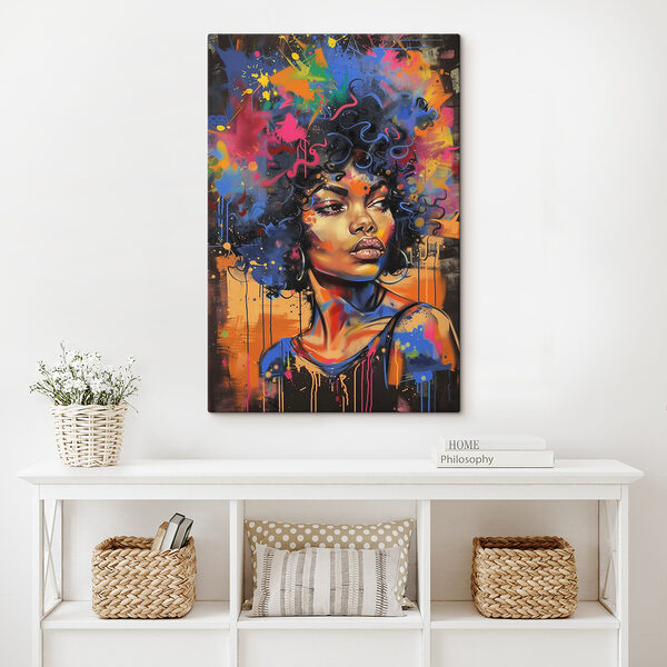 Cuadros Canvas print A woman with colorful hair