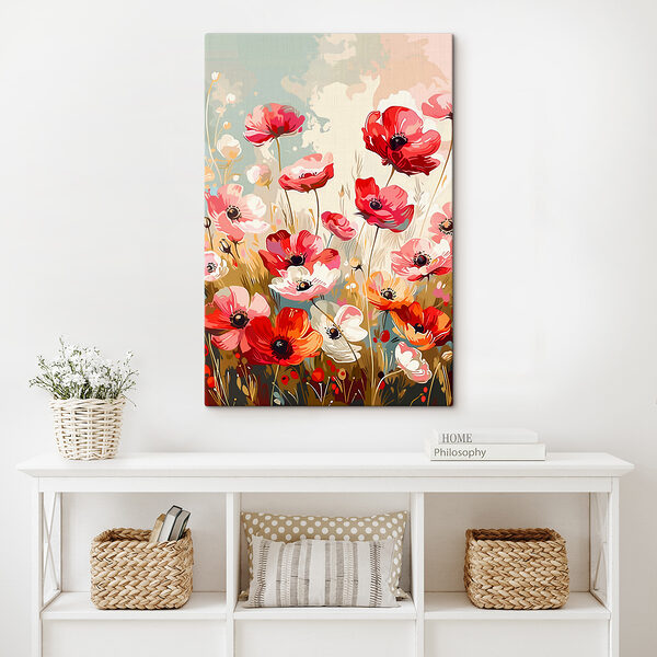 Cuadros Un cuadro de flores en una pared (SKU: s39040) Cuadros Cuadros Un cuadro de flores en una pared (SKU: s39040)