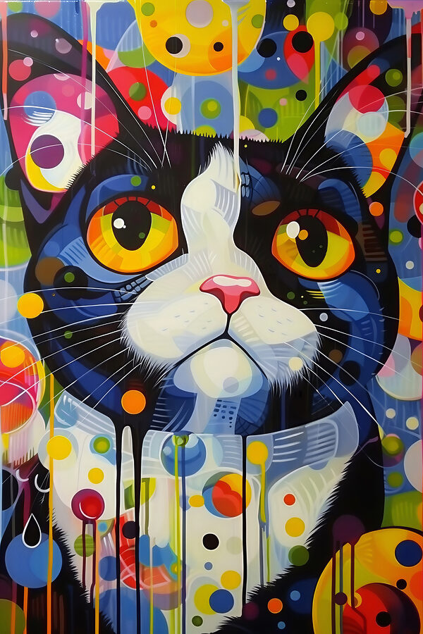 A painting of a cat A painting of a cat