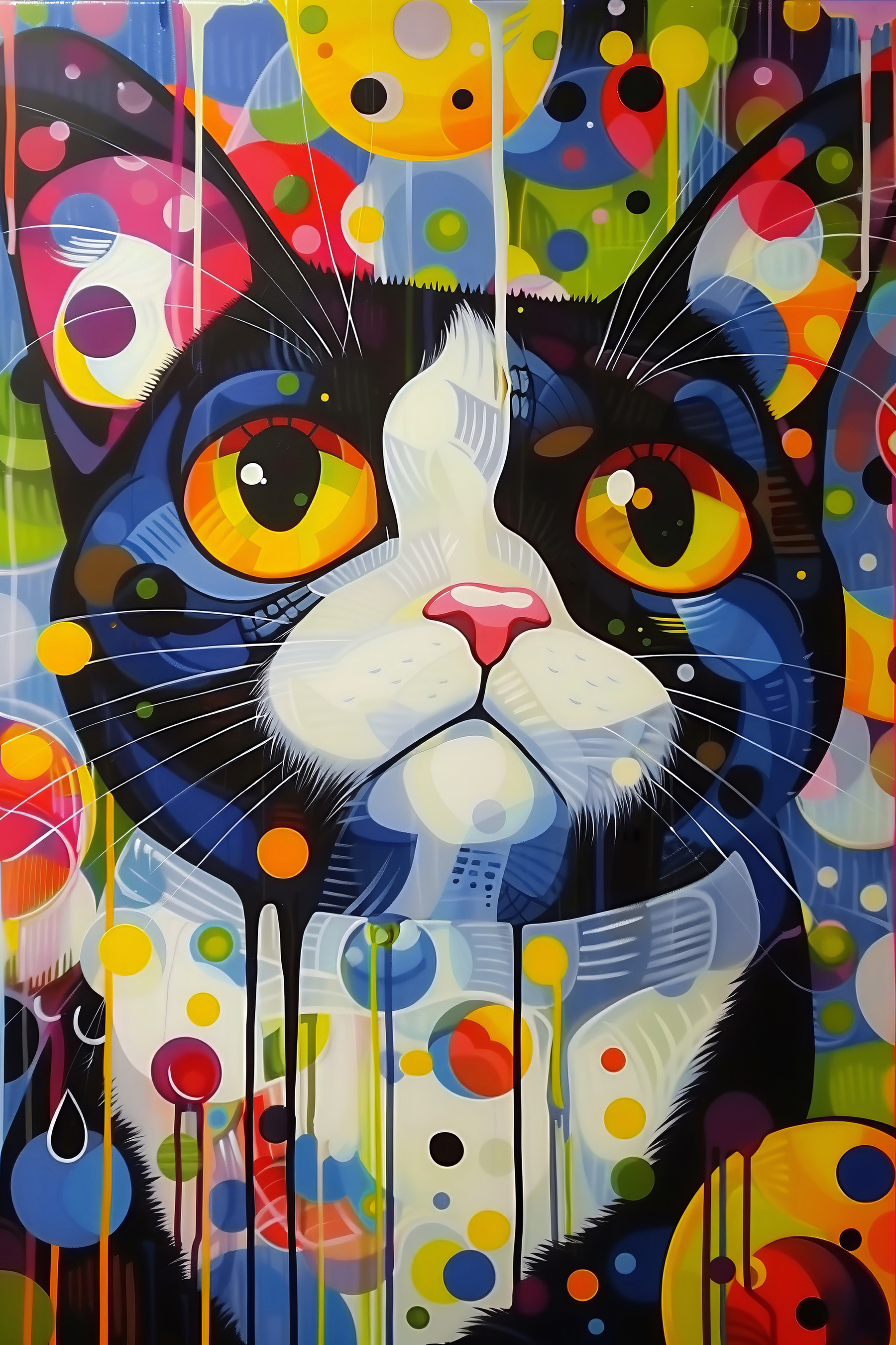 A painting of a cat A painting of a cat