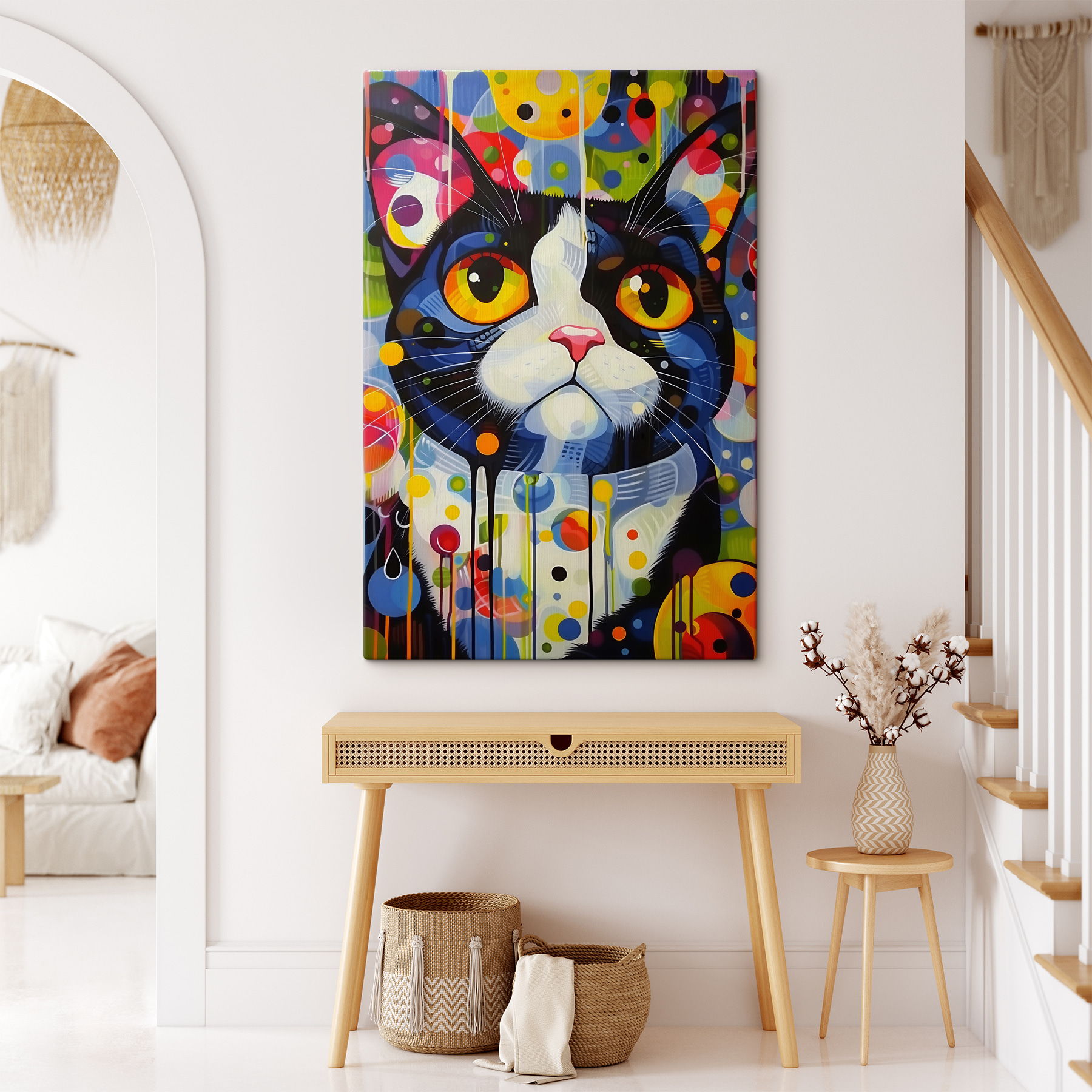 A painting of a cat A painting of a cat